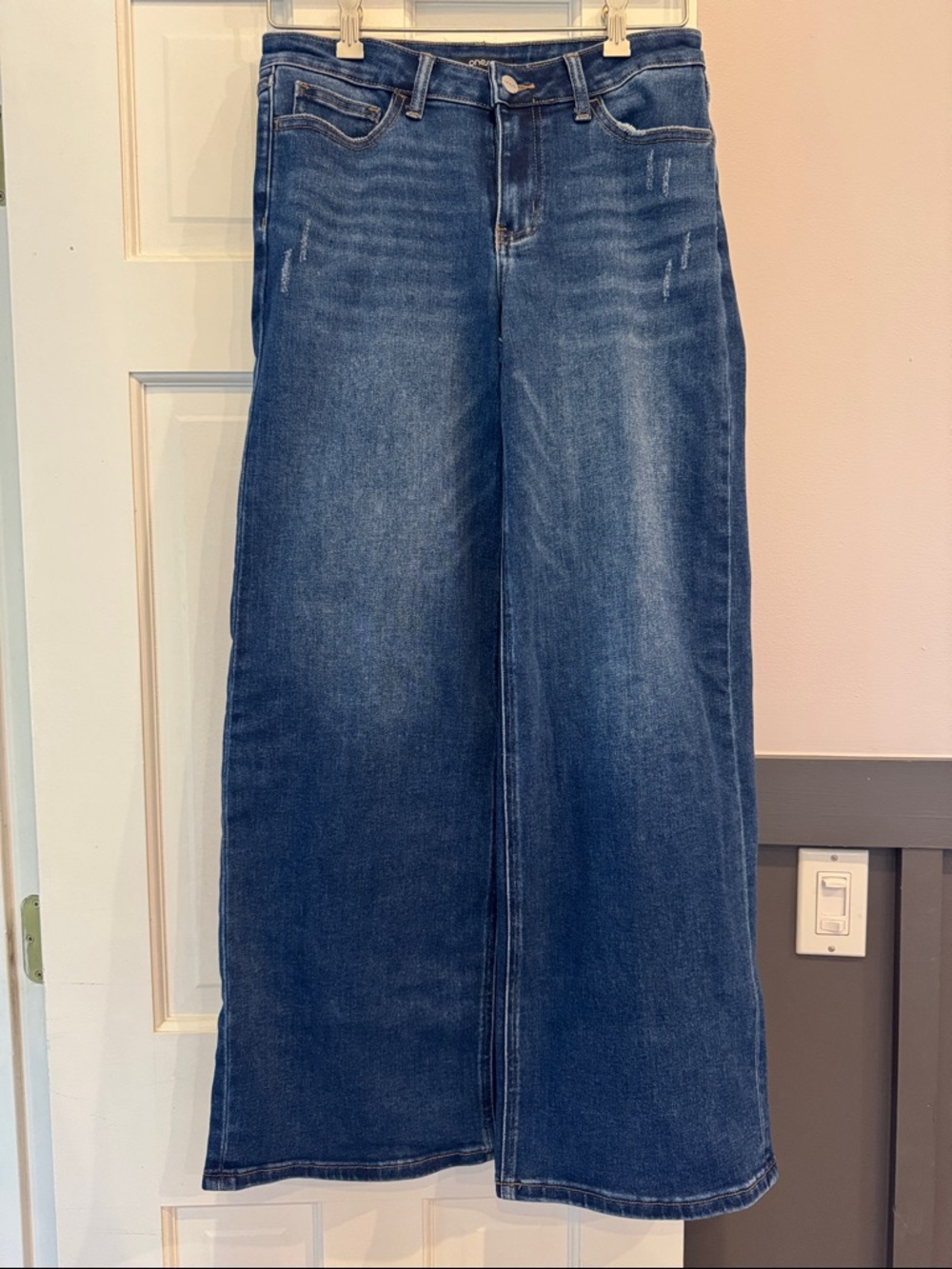 Viral Oneso Wide Leg Blue Womens Jeans